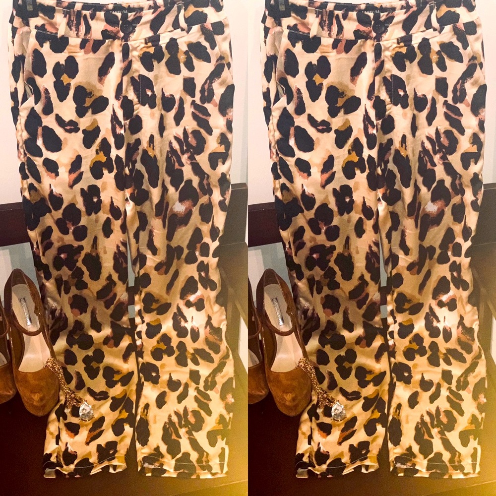So Fierce Leopard Satin Pocket Pant